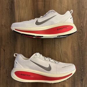 Nike Air Zoom Vomero 18 Men Size 14 Platinum Siren Red Shoes HM6803-001